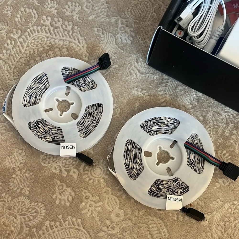 Brand New RGB LED Strip Lights Color Changing 32.8' 10m Remote 3M Adhesive Clips